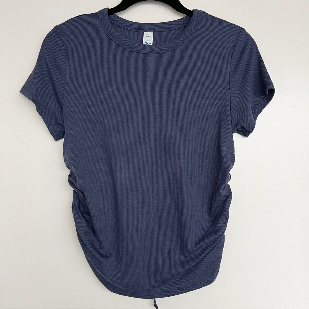 NWT ⋆ Old Navy | UltraLite Open-Back Shirred Rib-Knit T-shirt — Blue